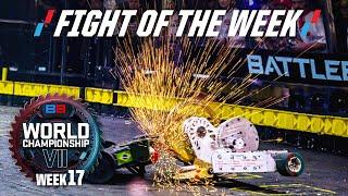 Crazy ending to an amazing fight  BattleBots FOTW RIPperoni vs Black Dragon  from WC7