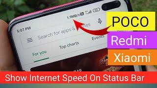 How To Enable Internet Speed Meter On notification Bar in PocoRedmi and Xiaomi Mobiles 