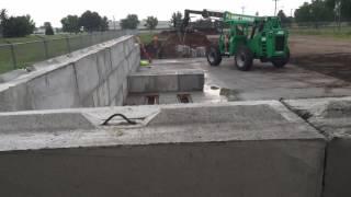 Setting Bunker Blocks - Time Lapse Construction