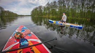 Сапборд c Aliexpress vs ATLANTSUP  Заплыв по живописному озеру  SUP-board