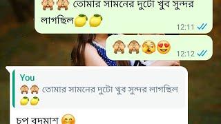 দুষ্টু প্রেমিকের সাথে চ্যাট  romantic chat girlfriend boyfriend midnight chat মেসেজ love chat