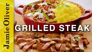 Herby Grilled Steak  Jamie Oliver  15 Minute Meals