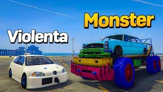 Usamos Mi Honda Civic Vtec Para Enfrentar A Los Monster Trucks