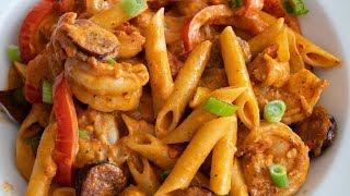 Cajun Creamy Pasta With Shrimp & Andouille Sausage