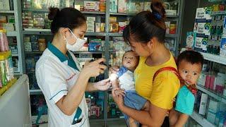 Single Mom Take two children to the doctor Harvest Sugarcane goes to the market sell  Lý Thị Ngoan