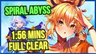 C0 Yoimiya & Furina Clear Abyss in UNDER 2 Minutes