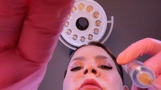 ASMR Dermatologist Doing Your Cheek Filler Injections  Skin Exam Symmetry Check