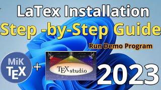 LaTex Installation 2023  Texstudio & MikTex Installation  Latex Installation  Complete Guide