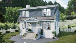 24x26 7x8m Most Compact & Beautiful 2-Story Small House  Smart Plan - 3 Bedrooms