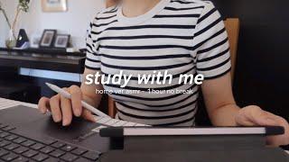 STUDY WITH ME at home for 1 hour work motivation & focus real time + countdown 一緒に勉強