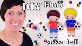 FIMO Fußball Polymer Clay Soccer Ball Chibi - Tutorial HDDE EN-Sub