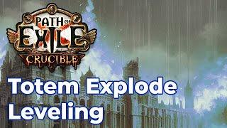 Obliterating the acts with exploding totem leveling  Path of Exile 3.21