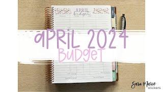 April 2024 Budget  Sara Marie Stickers  2024 Humble Beginnings Budget Planner 