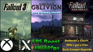 FPS Boost Fallout 3 Fallout New Vegas and Oblivion 60fps Gameplay on Xbox Series X 4K