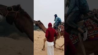 Camel ride in Jaiselmer India  #travelindia