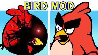 Friday Night Funkin VS Bird Mod & Lyrics  Crimson Awakening FNF Mod Angry BirdsHorror