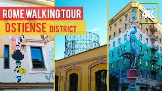 Ostiense neighbourhood - Rome Walking tour ULTRA HD 4K