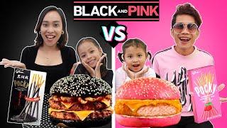 TANTANGAN MAKANAN 1 WARNA‼️MAKANAN BLACK-PINK SELAMA 24 JAM‼️