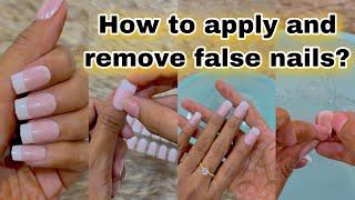 How to Apply FalseFake Nail with Nail Glue Sticker How To Remove False Nails? Nail Extensions DIY