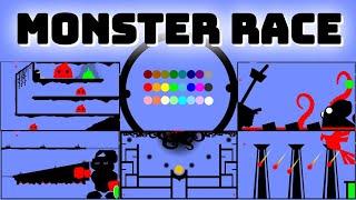 24 Marble Race EP. 28 Monster Race by Algodoo