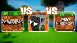 MINECRAFT PE VS CRAFTSMAN BUILDING CRAFT VS MINICRAFT