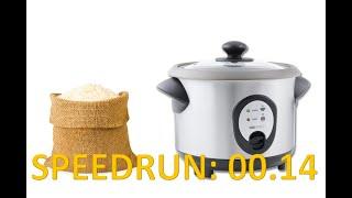 Cooking rice speedrun any% in 0014 WR