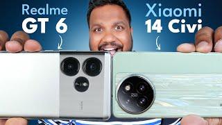 Realme GT 6 vs Xiaomi 14 Civi Full Comparison - Best Flagship Killer Under Rs 40000?