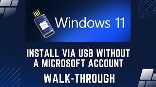 How To Make a Windows 11 USB Install Drive FREE and bypass MS Account requirement