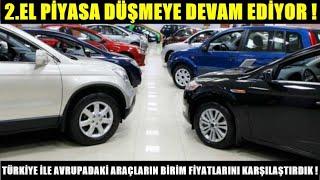 2.EL OTOMOBİL FİYATLARI DÜŞMEYE DEVAM EDECEK Mİ  TÜRKİYE VE AVRUPA ARASINDAKİ FİYAT FARKLARI NEKADAR