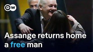 Assange lands in Australia after walking free from US court  DW News