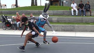 Bugs Bunny 1v1 Basketball at Venice Beach Space Jam IRL