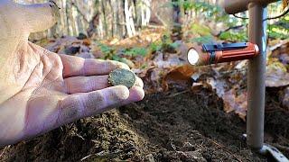 Cold weather makes it easier to find coins metal detecting