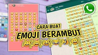 CARA Buat emoji berambut di WhatsApp dan Media Sosial  Emoji Trending