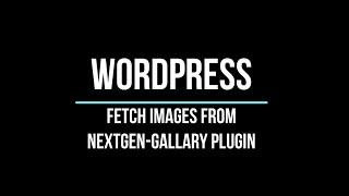 Create Gallery using NextGen-Gallery Plugin - WordPress