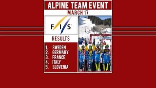 Sweden Takes Alpine Team Event - HIGHLIGHTS Frida Hansdotter took down Lena Duerr