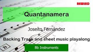 José Fernández Quantanamera Tenor Sax Clarinet Trumpet Backing Track and Sheet Music