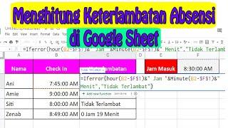 Cara Menghitung Keterlambatan Absensi Karyawan di Google Sheet  Spreadsheet