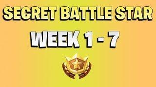ALL Fortnite season 6 Secret Battle Star Locations week 1 to 7 -  Season 6