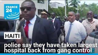 Haitis prime minister tours Port au Prince hospital after police take back from gang control