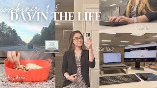 Day in the Life Working a 9-5 Office Job *realistic*  corporate work vlog morning routine cooking