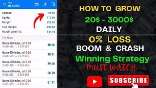 100% NO LOSS BOOM AND CRASH SCALPING STRATEGY. LIVE TRADE. FOR SMALL ACCOUNTS