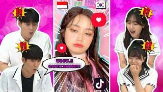 Reaksi Siswa Korea Kaget Lihat Tiktok Cewek Cantik Influencer Indonesia   Reaction Makeover