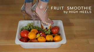 Juicy Crushing Grapes and Oranges with High Heels - Smoothie #crush #asmr  #heels