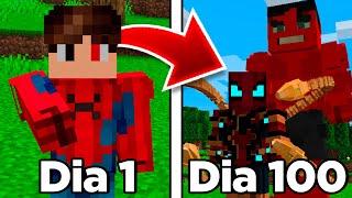 SOBREVIVI 100 DIAS COMO HEROI no MINECRAFT