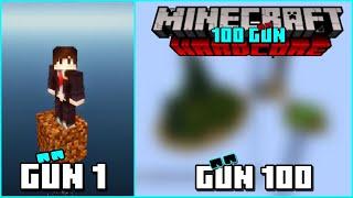 Minecraft Hardcoreda BİR BLOK SKYBLOKTA 100 Gün Hayatta Kalmak... minecraft hardcore 100 gün