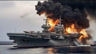 Today Irans Ka-52 helicopter destroyed a US aircraft carrier carrying 100 fighter jets in the Red