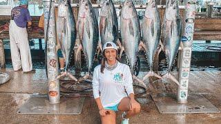 CATCHING YellowFin Tunas In the POURING RAIN ** GULF OF MEXICO**