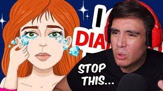 Reacting To  True Story Animation Of a Girl That Cries REAL Diamonds lol