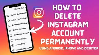 How to Delete Instagram Account Permanently using Desktop Android and iPhone