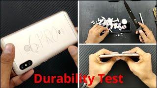 Xiaomi Redmi 6 Pro Durability Test SCRATCH BEND DROP WATER Test 